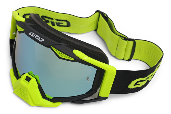 Очки GRID 5.5 черный/салатовый pitbikemarket.ru